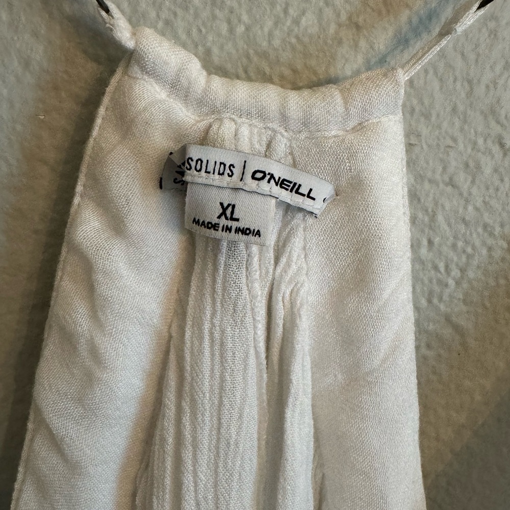 O’Neil Saltwater Solids White Strappy Dress Size Xlg - Picture 3 of 5